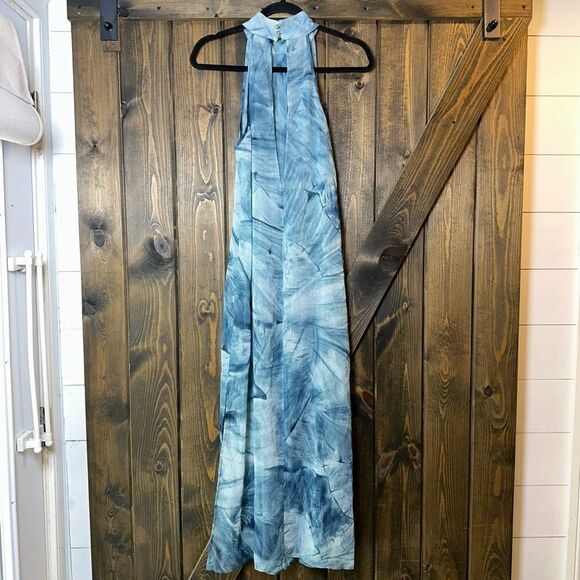 La Perla Watercolor Halter Sheer Maxi Dress - Picture 2 of 9